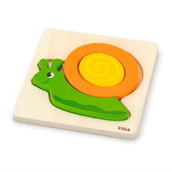 

Деревянный мини-пазл Viga Toys Улитка (59931)