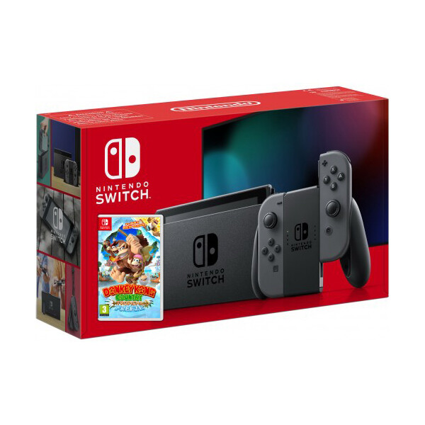 

Nintendo Switch Gray (Upgraded version) + Игра Donkey Kong Country: Tropical Freeze