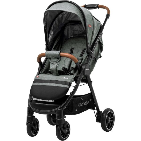 

Коляска прогулочная с амортизацией на всех колесах CARRELLO Eclipse CRL-12001/1 Stone Green в льне +дождевик