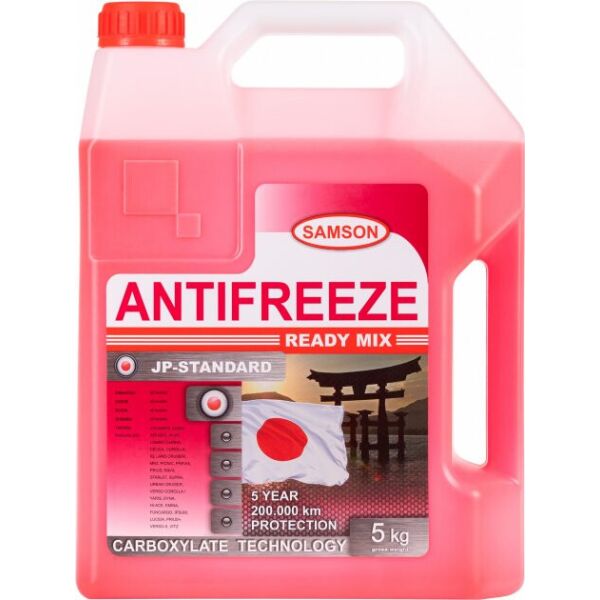

Антифриз SAMSON JAPAN-Standard RED -40 5кг. красный