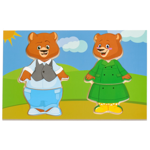 

Обучающая игрушка Мир деревянных игрушек Два медведя (Д182)