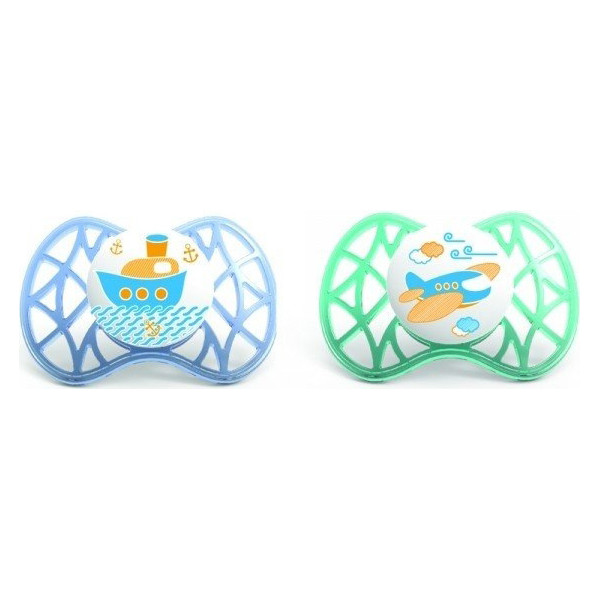 

Пустышка ортодонтическая Nuvita Air 6м+ 2шт. для мальчика NV7080Blue