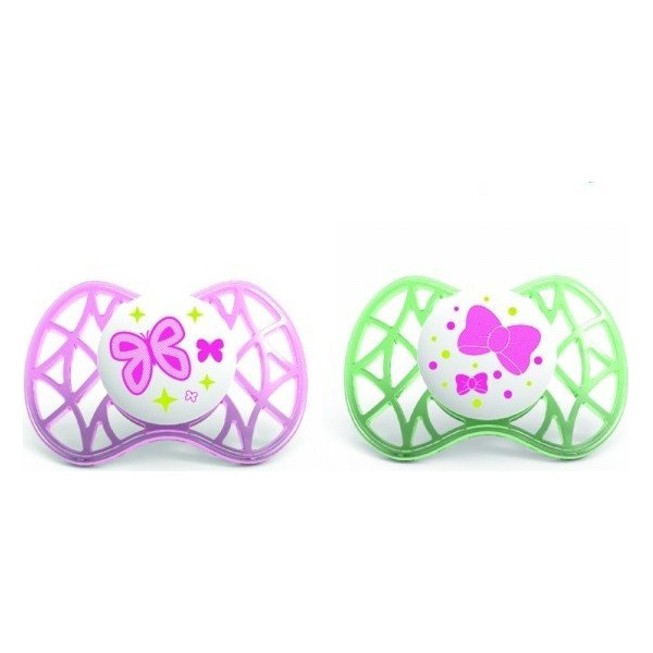 

Пустышка симетрическая Nuvita Air 6м+ 2шт. для девочки NV7081Pink