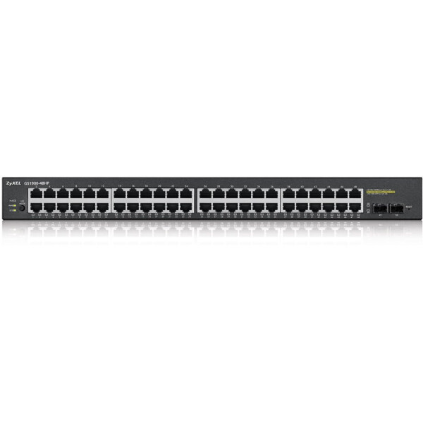 

ZYXEL GS1900-48HP (24xGE, 24xGE PoE, 2xSFP, Max POE 170W, Web Smart)