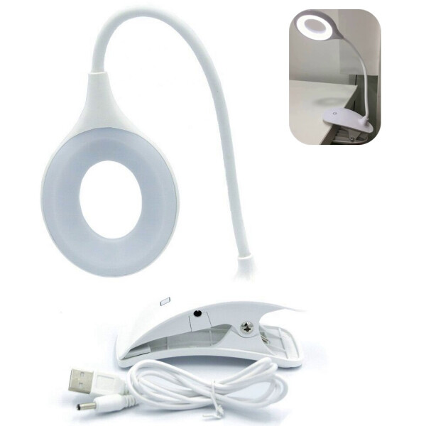 

Настольная лампа Hot Trend на прищепке USB 3 режима гибкая шейка сенсорная (034521)