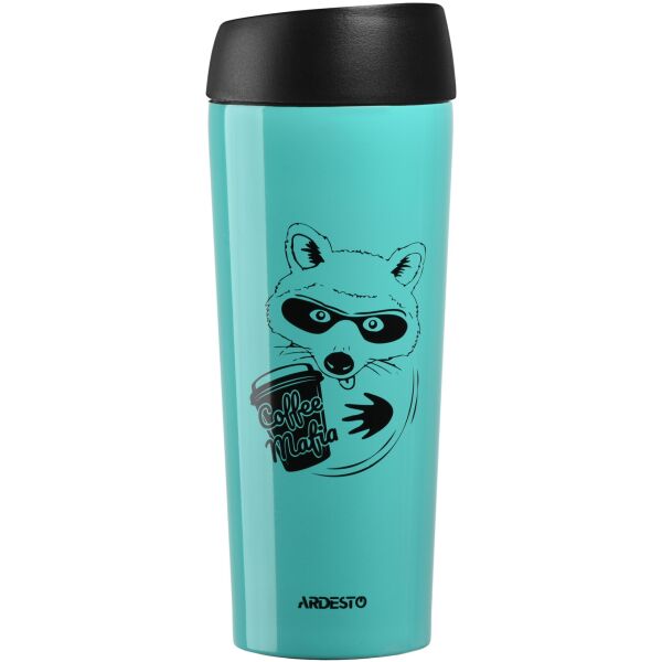 

Термочашка Ardesto Coffee time Raccon 450 мл, голубой, нержавеющая сталь (AR2645DTB)