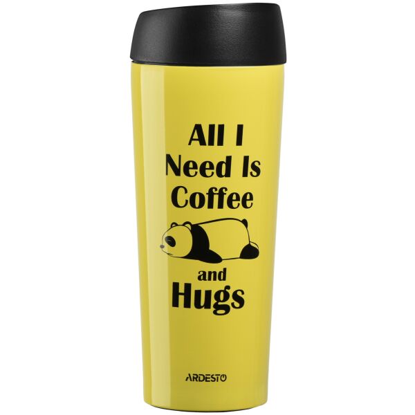 

Термочашка Ardesto Coffee time Panda 450 мл, желтый, нержавеющая сталь (AR2645DTY)