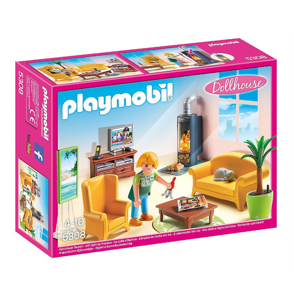 

Конструктор Playmobil Кукольный дом Гостиная с камином (5308)