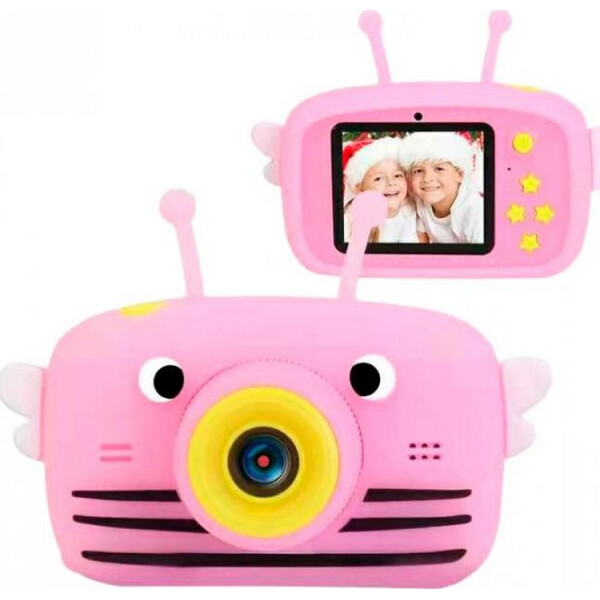 

Цифровой детский фотоаппарат XOKO KVR-100 Bee Dual Lens розовый (KVR-100-PN)