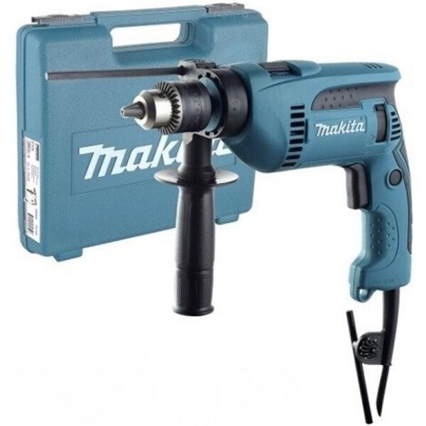 

Дрель ударная Makita HP1640K + кейс + набор сверл по металлу HSS-R Promotion (25 шт.) (HP1640KX)