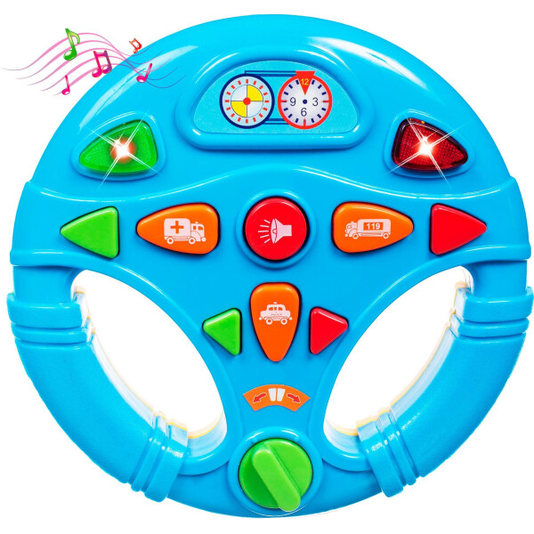 

Игрушка BeBeLino Мой первый интерактивный руль голубой (58083-1)