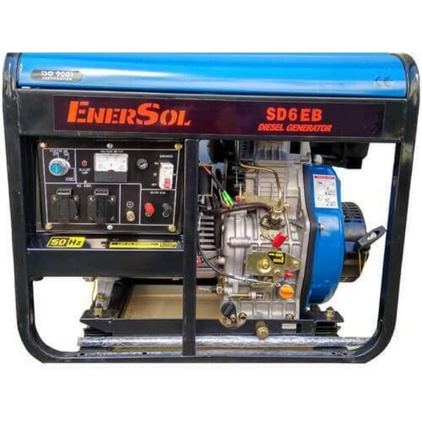 

Генератор дизельный EnerSol, однофазный 5 кВА. SD-6EB