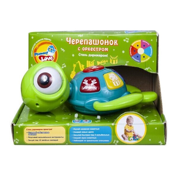 

Игрушка развивающая MOMMY LOVE Музыкальный центр Черепашонок (MG373)