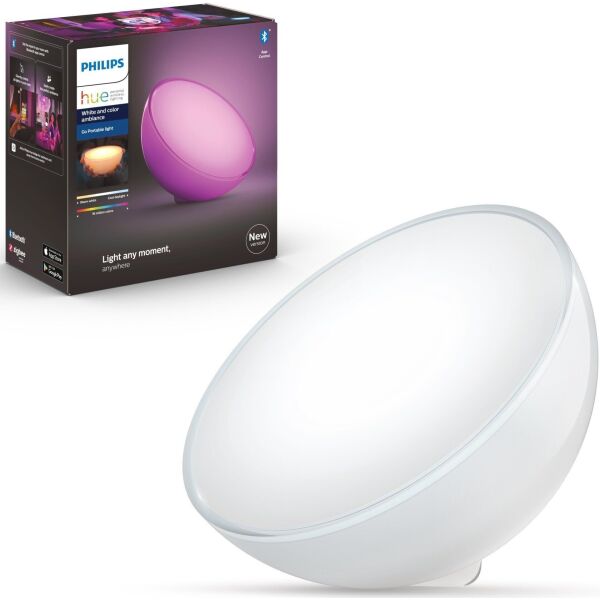 

Настольная лампа-смарт портативная Philips Hue Go 2000K-6500K, Color RGB, Bluetooth, диммируемая (915005822601)