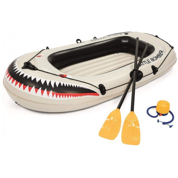

1,5 местная надувная Bestway 61108 Battle Bomber Raft с веслами и насосом 196 х 114 см