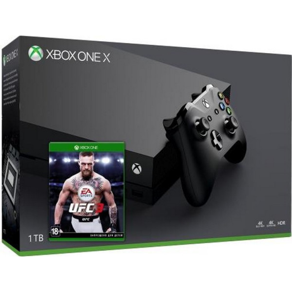 

Microsoft Xbox One X 1Tb + UFC 3 (русская версия)