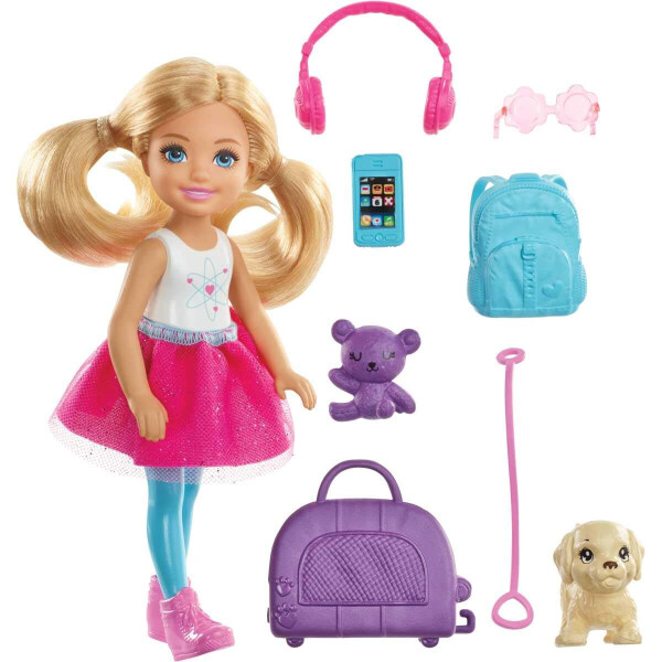 

Кукла Barbie Челси и набор для путешествий Travel Chelsea Doll FWV20