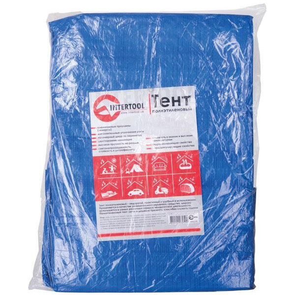 

Тент INTERTOOL (водонепр. полипроп.) 6*10 м с люверсами