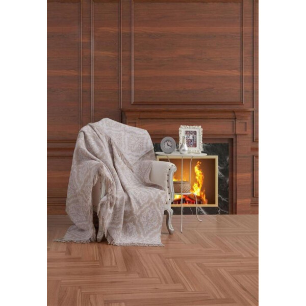 

Плед-накидка Eponj Home Buldan Keten - Damask 170*220 bej бежевый