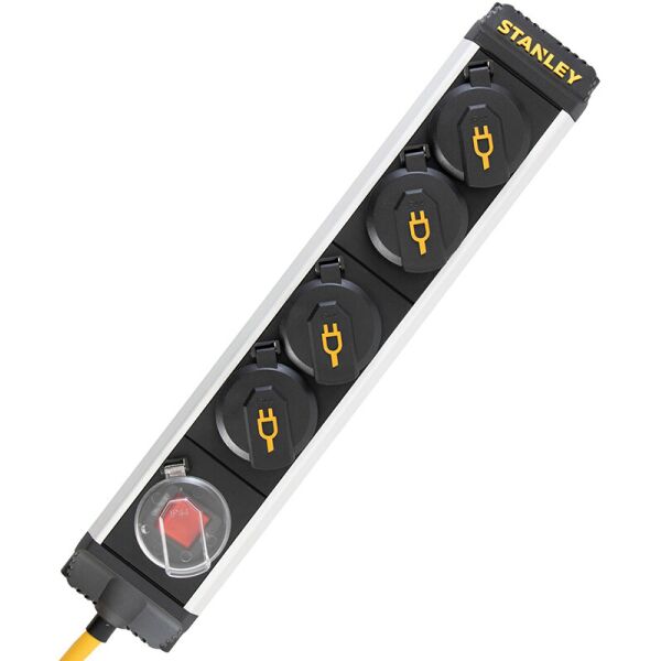 

Сетевой фильтр Stanley 2 м, 3x1.5мм2, IP44, 4 розетки с крышками, алюминий, SXECCD2LADE