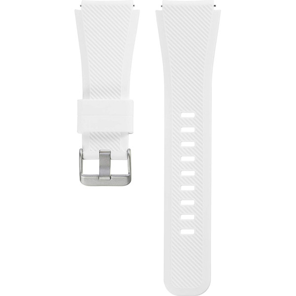 

Силиконовый ремешок Watchbands для Samsung Galaxy Watch 46mm Silver / Samsung Gear S3 - белый (WB001WHITE46)