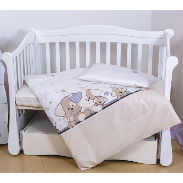 

Комплект постельного белья детский Twins Eco Line (3 элемента) Cute Dog бежевый E-014