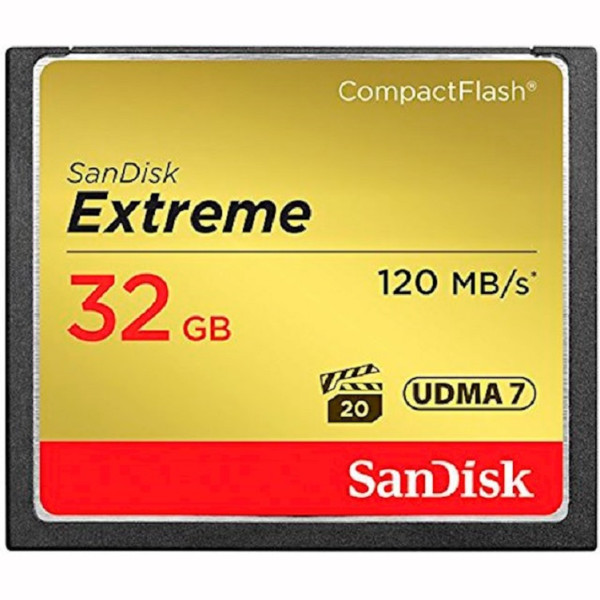 

Карта памяти CompactFlash 32 Gb Extreme (R120, W85MB/s) (SDCFXSB-032G-G46)