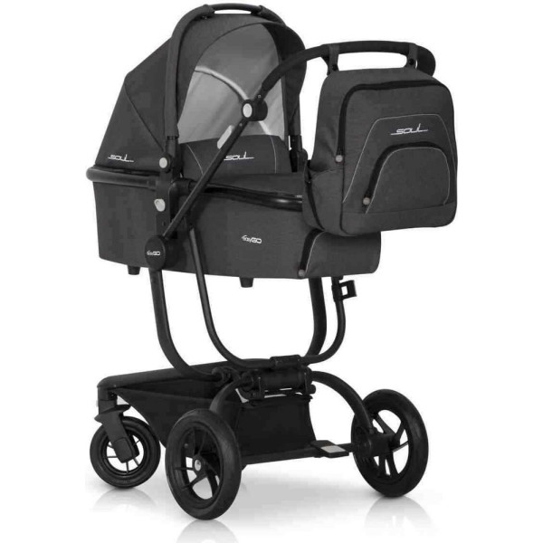 

Детская коляска универсальная 2 в 1 EasyGo Soul Anthracite (сумки нет в комплекте)