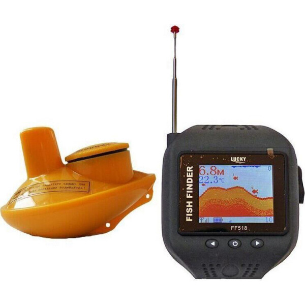 

Беспроводной эхолот Fish Finder FF518 для рыбалки с 1.77 дюймовым монитором в виде наручных часов, дальностью до 60 метров