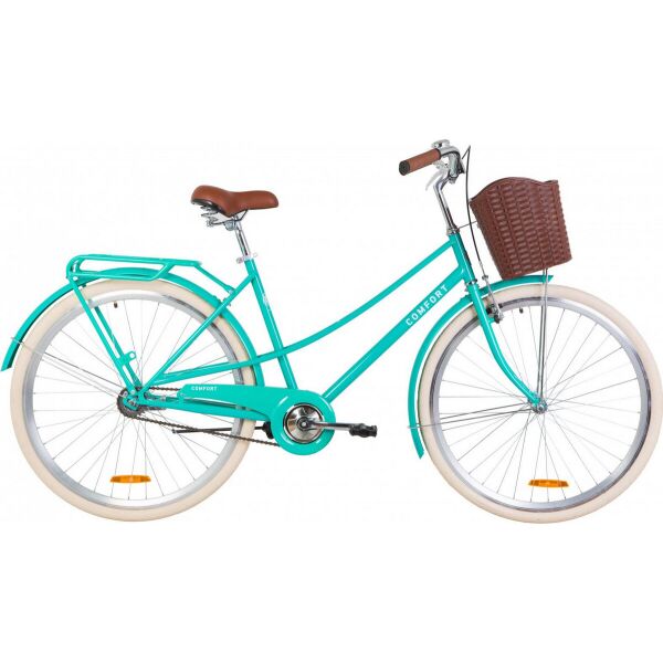 

Велосипед ST 28 Dorozhnik COMFORT FEMALE рама-19,5 бирюзовый с багажником зад St, с крылом St, с корзиной Pl 2020 (OPS-D-28-163)