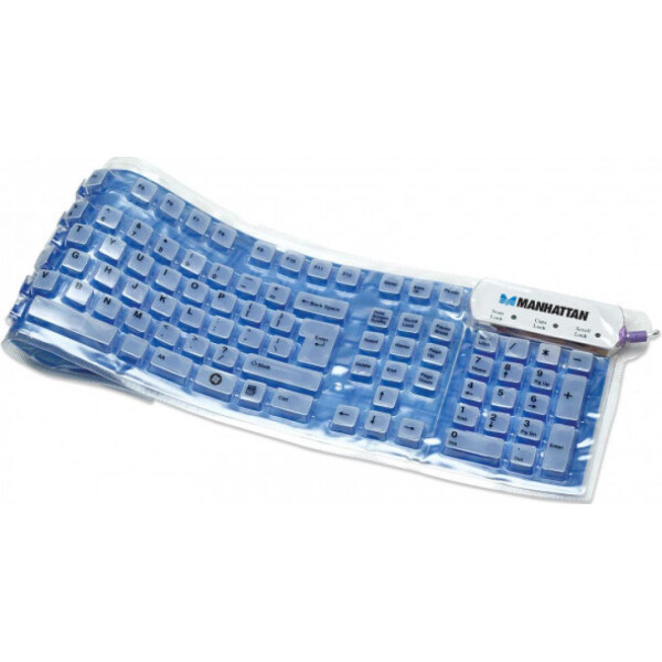 

Клавиатура Manhattan Roll-Up USB Blue (177573)