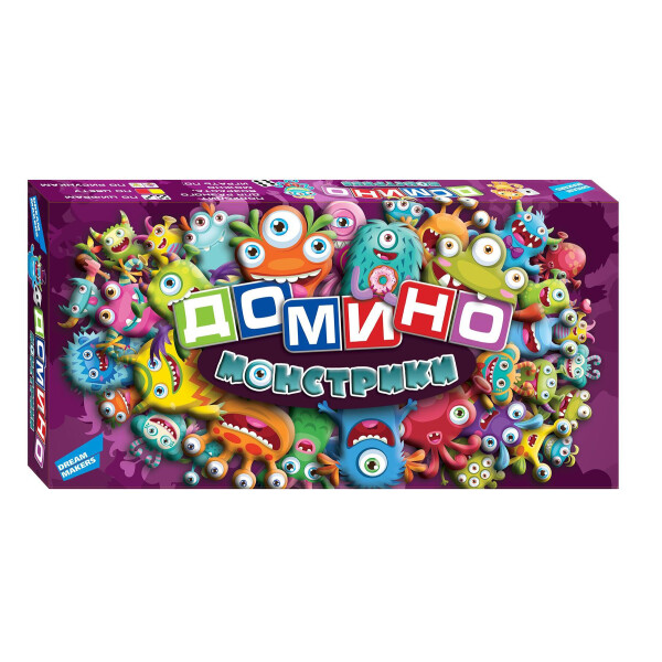 

DREAM MAKERS Игра детская настольная "Домино Монстрики ( 1709_UA)