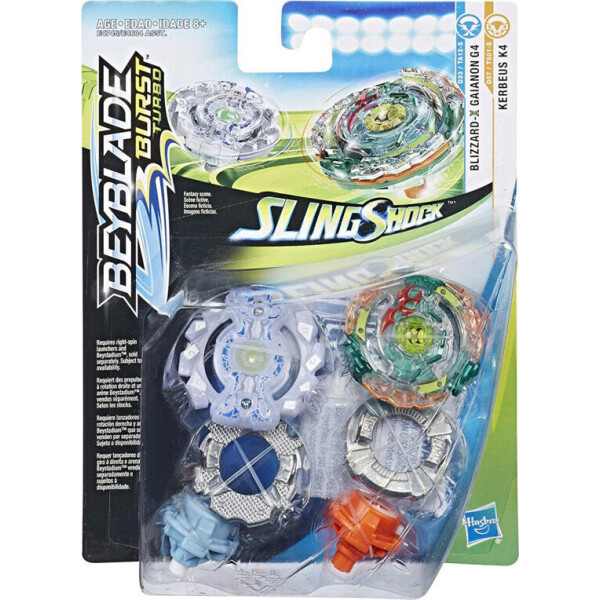 

Волчки Hasbro Beyblade Slingshock Dual Pack Kerbeus K4 и Blizzard-X Gianon G4 (E4604_E4745)