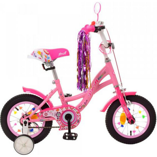 

Велосипед детский 12" PROF1 Y1221 Bloom (pink) (22765)