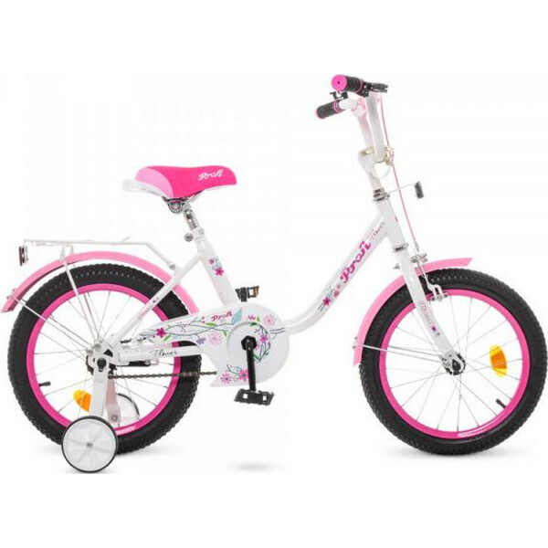 

Велосипед детский 16" PROF1 Y1685 Flower (white/pink) (22826)