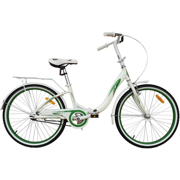 Акція на Велосипед VNC 24" Angely AC, 2429-FA, Белый/зеленый, 33см, складной від Allo UA