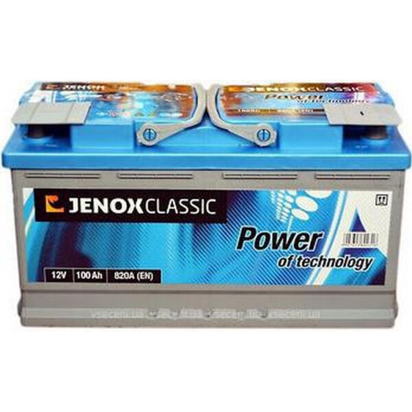

Акумулятор Jenox Classic 100А Ев (-/+) (820EN) (д353*ш175*в190)