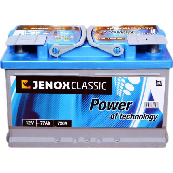 

Автомобильный аккумулятор Jenox Classic 77А Ев (-/+) (720EN) (д276*ш175*в190)