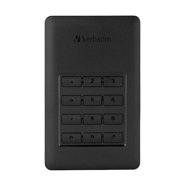 

Внешний жесткий диск Verbatim Store n Go 1TB 2.5 USB 3.1 Secure AES 256 Keypad Access Black (53401)