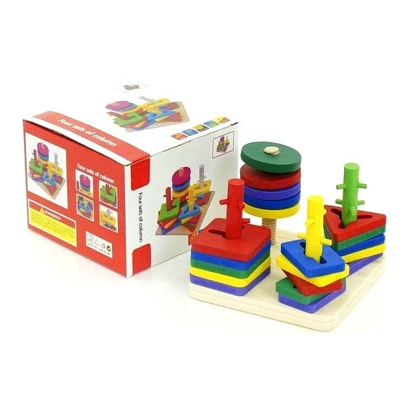 

Деревянная игра пирамидка «Ферма» 1245