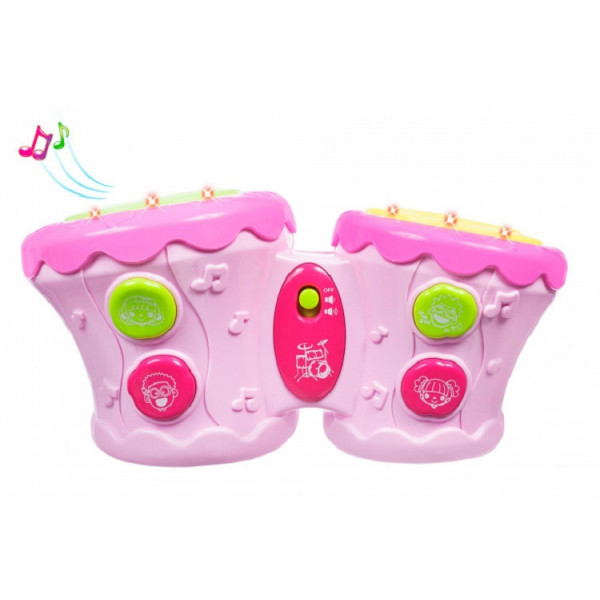 

Музыкальная игрушка BeBeLino Барабаны Бонго розовые (57032-1)