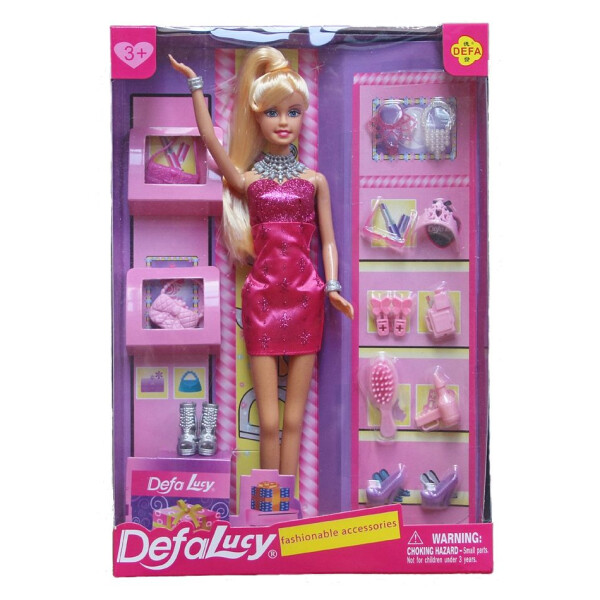 

Кукла с обувью и аксессуарами DEFA 8233-1 фиолетовый