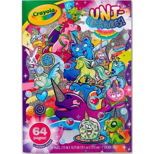 

Книга-раскраска Crayola UNI-Creatures с наклейками (04-0542)