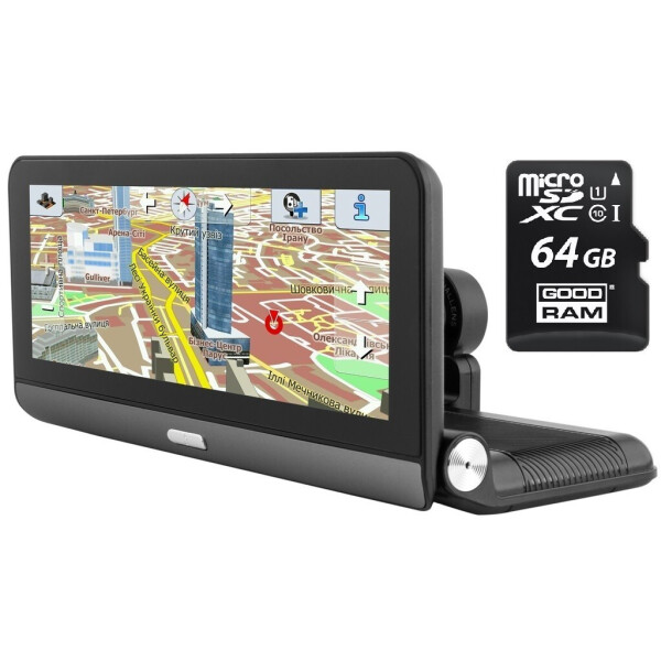 

GPS Навигатор с Видеорегистратором 2 в 1 COYOTE M84 DVR PRO 4G W-CDMA 1Gb 16Gb + AV Андроид + Камера Заднего Вида + карта памяти 64GB Micro SD UHS-1