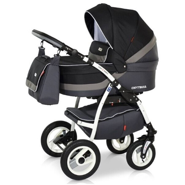 

Детская коляска универсальная 3 в 1 Verdi Babies Optima Black