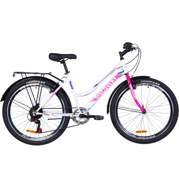 

26" Discovery GLORY 14G Vbr рама-17" ST бело-малиновый с багажником зад St, с крылом St 2020 (RET-DIS-26-064)