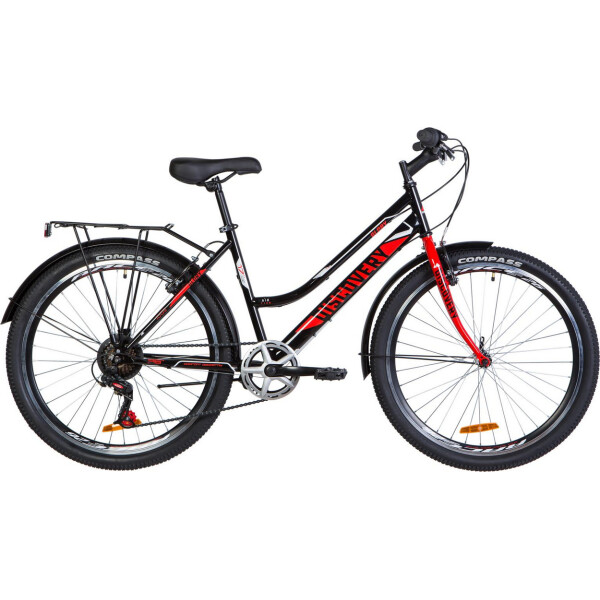 

26" Discovery GLORY 14G Vbr рама-17" ST черно-красный с багажником зад St, с крылом St 2020 (RET-DIS-26-063)