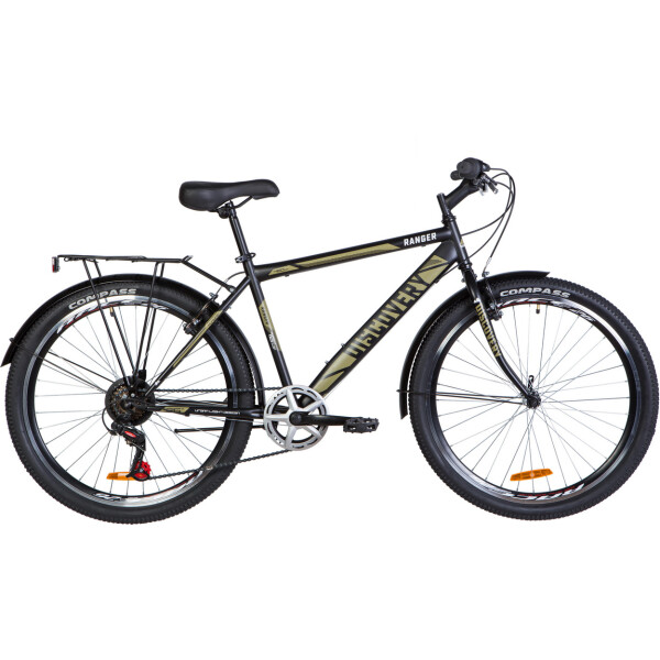 

26" Discovery RANGER 14G Vbr рама-18" ST черный хаки с багажником зад St, с крылом St 2020 (RET-DIS-26-071)