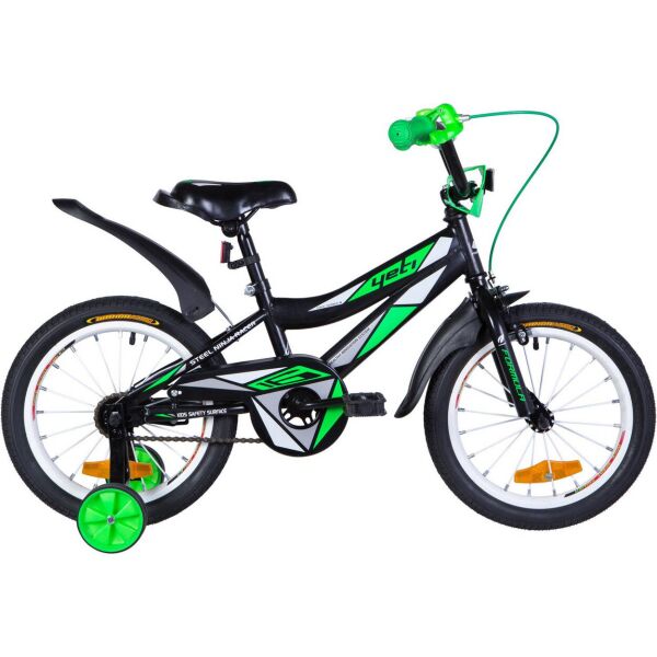 

Велосипед 16" Formula YETI усилен. рама-9" ST черно-зеленый (м) с крылом Pl 2021(RET-FRK-16-039)