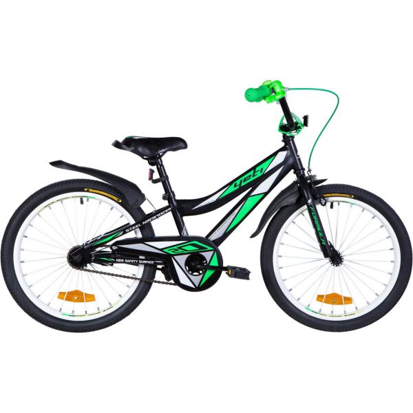

Велосипед 20" Formula YETI усилен. рама-10,5" St черно-зеленый (м) с крылом Pl 2020